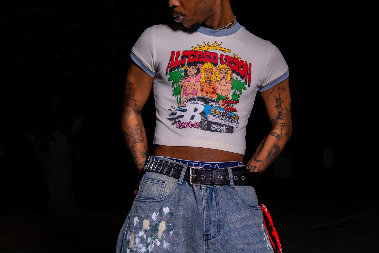 Paradise Fitted Cropped Tee