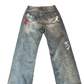 Distressed Splatter Washed Jeans