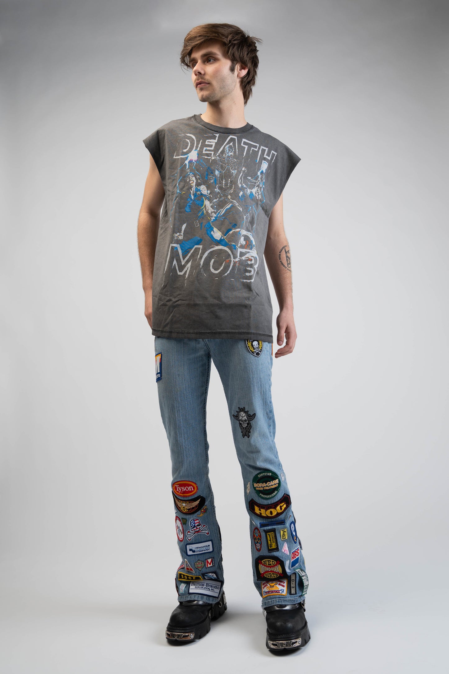 Death Mob Stone Wash Tank Top