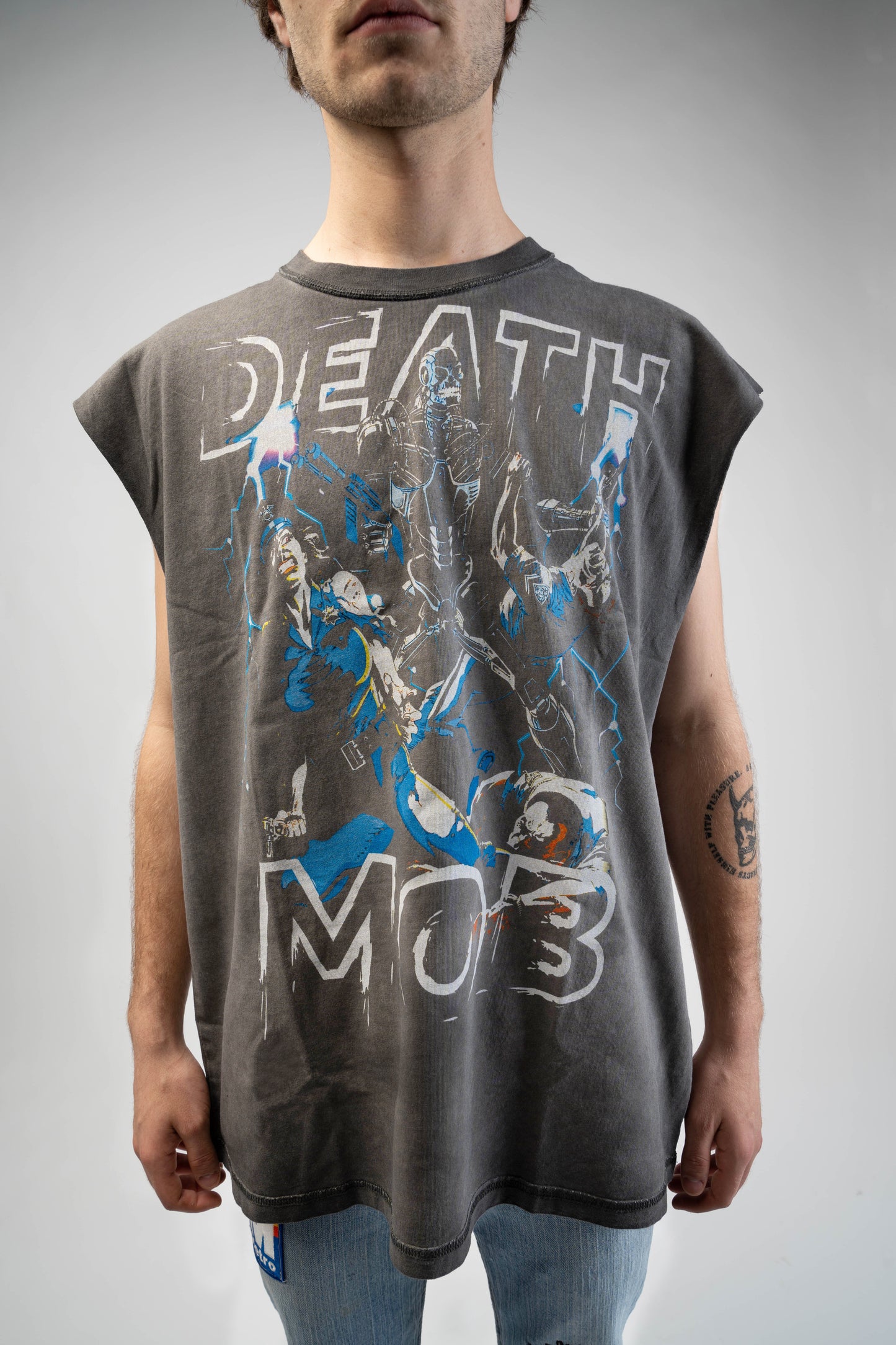 Death Mob Stone Wash Tank Top